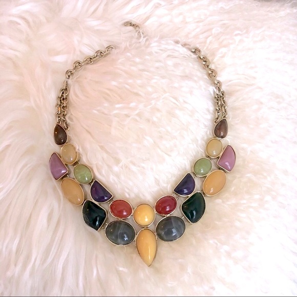 LOFT Jewelry - Unique Vintage Gold/Multicolored Necklace LOFT